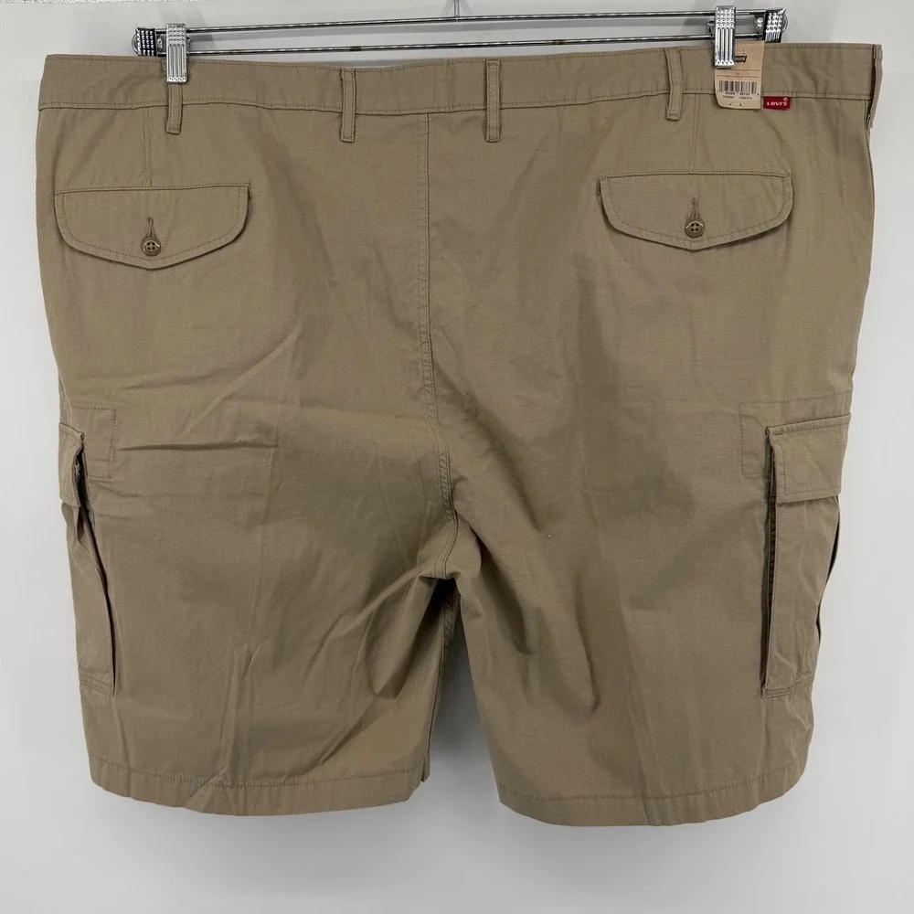 Levi's Cargo Shorts Mens 54‎ Khaki Tan Ripstop Cotton Utility Relaxed Fit NEW